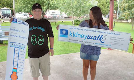 Christopher and his crew promoting second annual Kidney Walk in Goderich