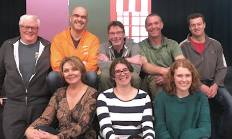 Kincardine Theatre Guild in rehearsals for "One Actmanship" by Norm Foster