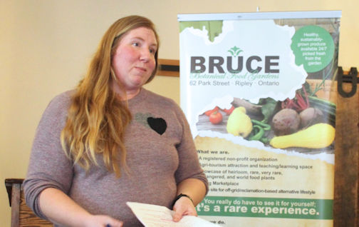 ​Retired women teachers learn about the Bruce Botanical Food Gardens in Ripley