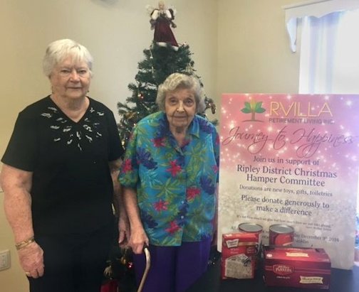 RVilla residents donate to St. Andrew's Church, and hamper program