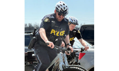 Several new South Bruce OPP officers trained on bicycle patrol