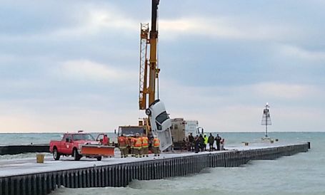 Truck pulled from Kincardine Harbour, lone occupant pronounced dead