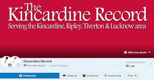 No news is bad news for Kincardine Record Facebook page