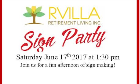 Sign Party hosted by The Woodshop at Rvilla Retirement Living in Ripley