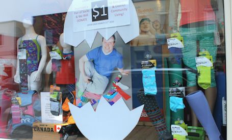 Downtown Kincardine draped in lots of socks for Down Syndrome Day March 21