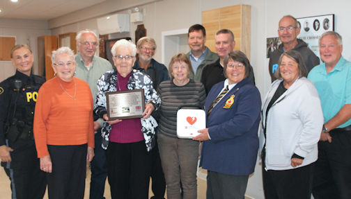 ​Ripley-Huron Legion dedicates AED to 12 Crosses veterans