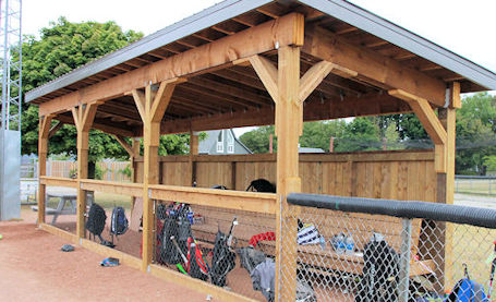 â€‹UBC Local 2222 members build new dugouts at Connaught Park, Kincardine