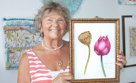 Orangeville artist displays her textile art and watercolour paintings at Victoria Park Gallery