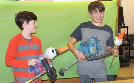 Huron Heights students learn the art of puppetry