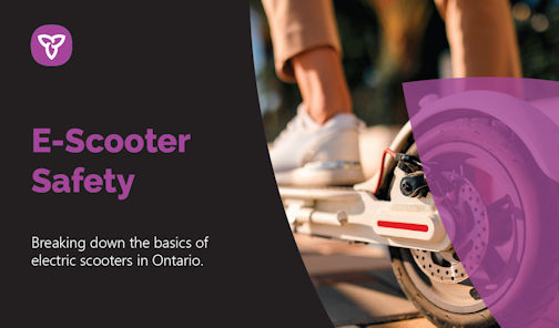 Huron County OPP reminds residents of E-scooter regulations