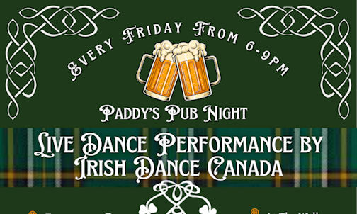 Walker House, Kincardine, hosting Irish Heritage Celebration, March 20