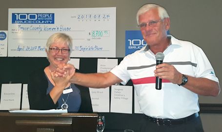 100 People Who Share Bruce County donates $10,000 to Huron Shores Hospice