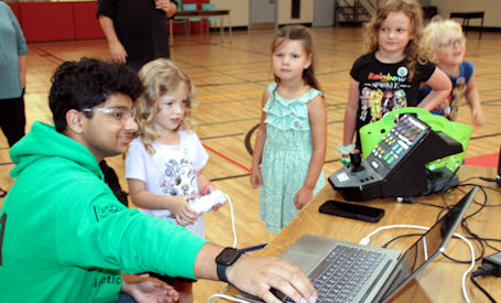 ​Kinetic Knights showcase robot at Kincardine YMCA summer day program