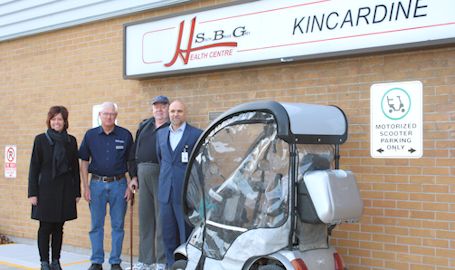 Motorized scooter parking now at Kincardine hospital