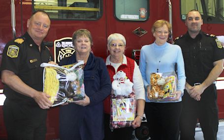 Bervie W.I. presents comfort packs to Kincardine Fire Department