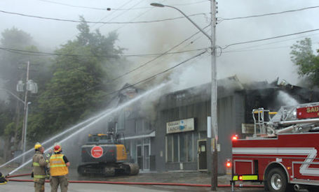 ​Firefighters battle structure fire, Saturday morning, in downtown Kincardine