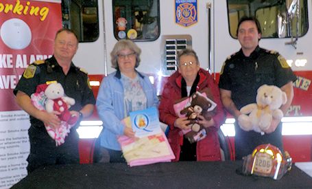 Bervie W.I. donates books, bears and blankets to Kincardine Fire Department