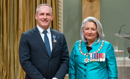 Dr. Gareth Doherty receives Meritorious Service Medal