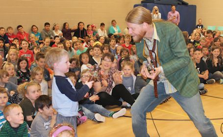 Ghost Town Blues Band entertains students during Blues in the Schools