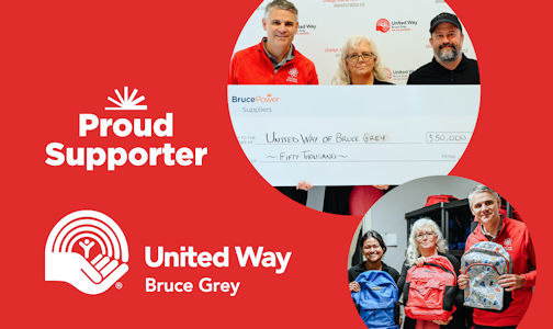 Bruce Power supplier partners donate $50,000 to United Way