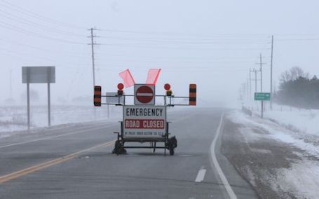 Highway 21 closed all day Thursday due to blowing and drifting snow