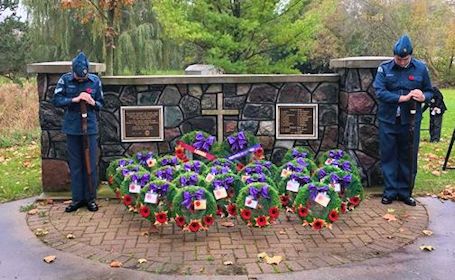 Cloudy, warm weather for Kincardine Legion Remembrance Day service in Tiverton