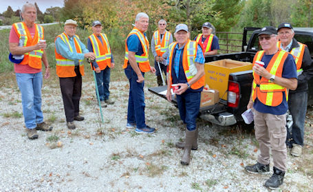 Donations presented, and roadside clean-up completed