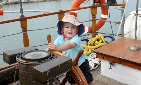 Crowd tours tall ships during Marine Heritage Festival in Kincardine