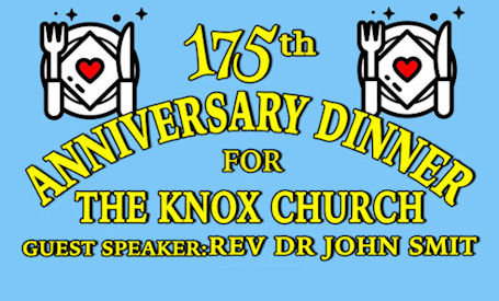 ​Knox Kincardine hosting 175th Anniversary Dinner at Legion