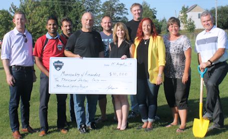 EMC, Kincardine break ground for new lights at soccer field