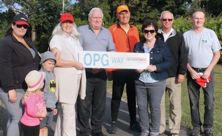 Meandering paved trail, OPG Way, officially opened