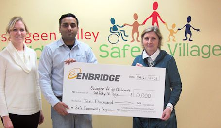Enbridge presents $10,000 grant to Saugeen Valley Children's Safety Village