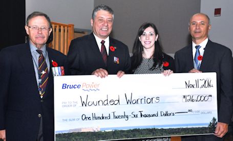 Bruce Power marks Remembrance Day with $126,000 donation to Wounded Warriors