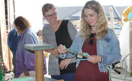 Solid crowd checks for deals at Kincardine Lions Giant Garage Sale