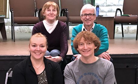 Kincardine Theatre Guild in rehearsals for "Surburban Standoff"