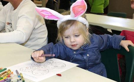 Children enjoy crafts, face-painting, dancing at Tiverton Lions Easter Egg Hunt