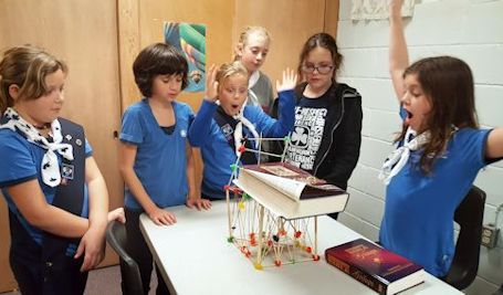 Kincardine Guides try their hand at engineering