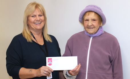 Mildred Griffith donates 90th birthday money to hospital foundation