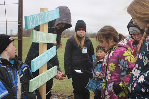 ​Ripley junior horticulturists brave chilly weather to plant garden plot