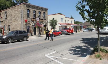 Downed wire causes closure of part of downtown Kincardine Wednesday afternoon