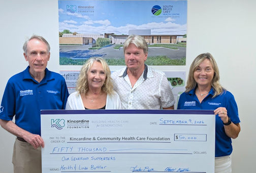 Keith and Linda Battler donate $50,000 to Kincardine Hospital redevelopment