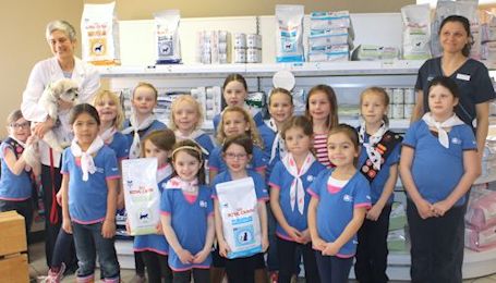 Kincardine Sparks and Brownies visit Kincardine Veterinary Services